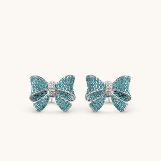 Amora Sparkling Paraiba Bow Earring