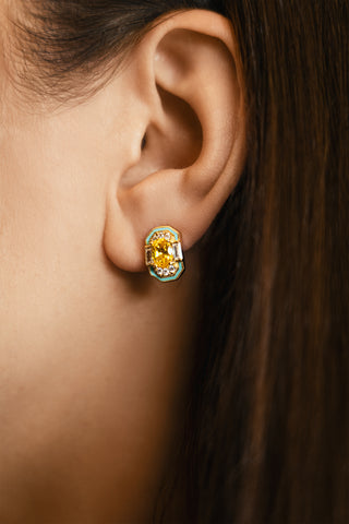 Lena Citrine Stud Earring