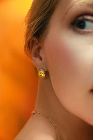 Lena Citrine Stud Earring