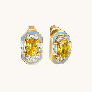 Lena Citrine Stud Earring