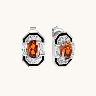 Lena Garnet Stud Earring