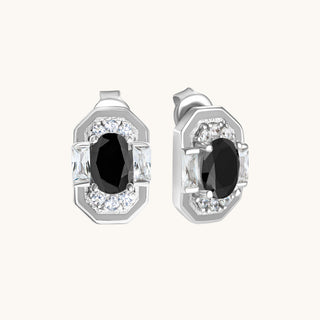 Lena Black Onyx Stud Earring