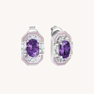 Lena Amethyst Stud Earring