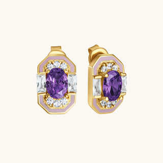 Lena Amethyst Stud Earring