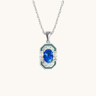 Lena Blue Sapphire Necklace