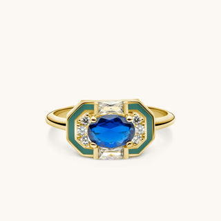 Lena Blue Sapphire Ring
