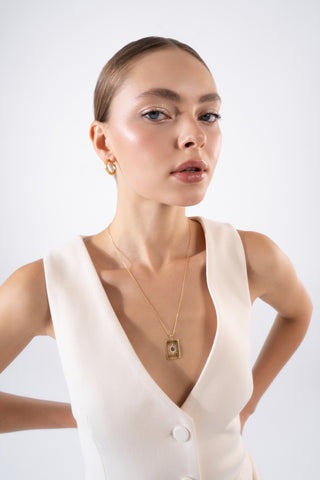 Twisted Oval Gold Earrings - Earrings - Womuse | Fine Jewelry