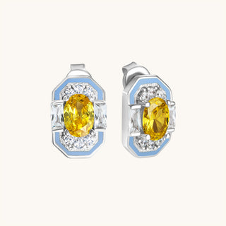 Lena Citrine Stud Earring