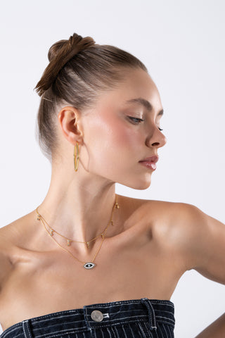 Evil Eye 24K Gold Vermeil Necklace - Gold Vermeil Necklaces - Womuse | Fine Jewelry