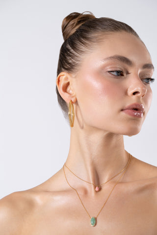 Rosea Opal Gold Necklace - Gold Vermeil Necklaces - Womuse | Fine Jewelry