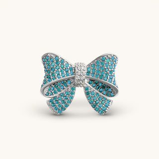 Amora Sparkling Paraiba Bow Ring