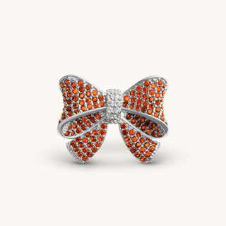 Amora Sparkling Garnet Bow Ring