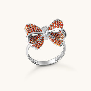 Amora Sparkling Garnet Bow Ring