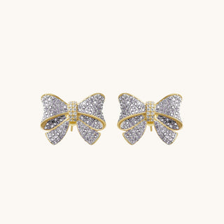 Amora Sparkling Lavender Bow Earring