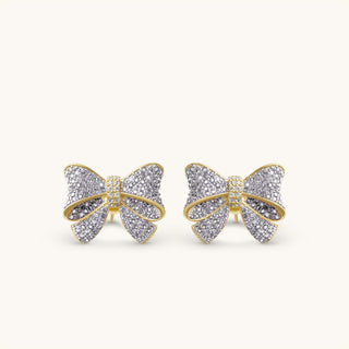 Amora Sparkling Lavender Bow Earring