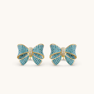 Amora Sparkling Paraiba Bow Earring