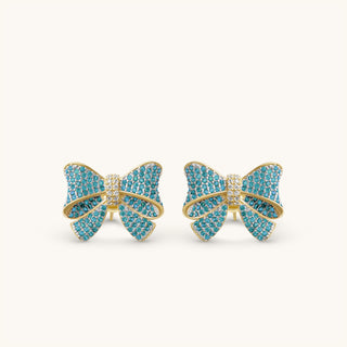 Amora Sparkling Paraiba Bow Earring