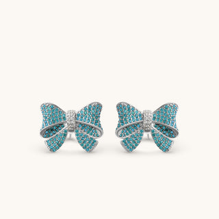 Amora Sparkling Paraiba Bow Earring