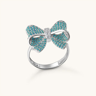 Amora Sparkling Paraiba Bow Ring