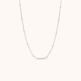 Necklace in sterling silver, front view