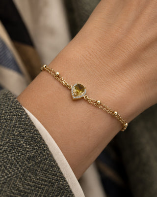 Pear Petite Halo Bracelet
