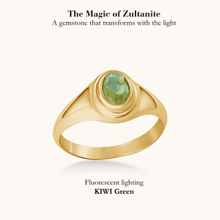 Minimal Oval Zultanite Ring
