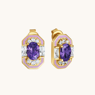 Lena Amethyst Stud Earring