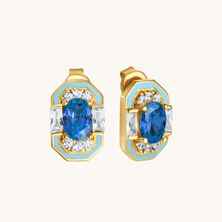 Lena Aquamarine Stud Earring