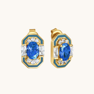 Lena Blue Sapphire Stud Earring
