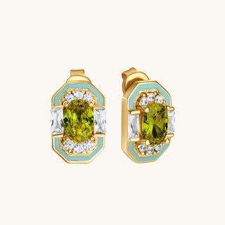 Lena Peridot Stud Earring
