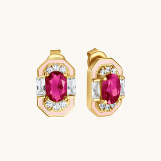 Lena Ruby Stud Earring