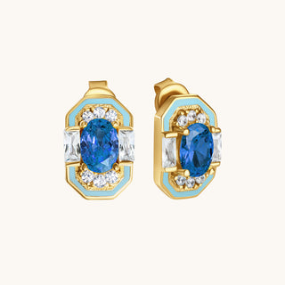 Lena Aquamarine Stud Earring