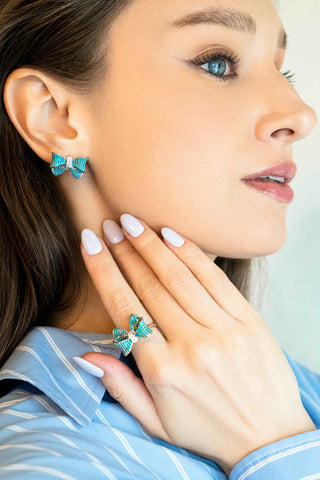 Amora Sparkling Paraiba Bow Ring