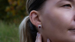 Lena Ruby Stud Earring