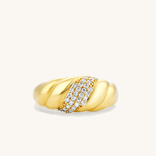 Croissant Zircon Ring