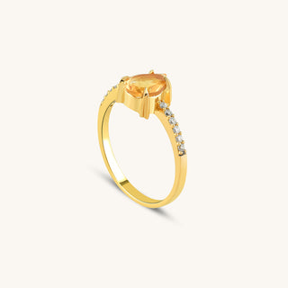 Scintillante Twinkling Citrine Ring