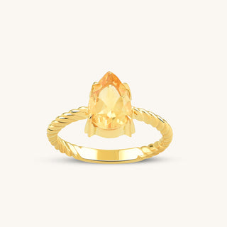 Intrecciata Citrine Ring