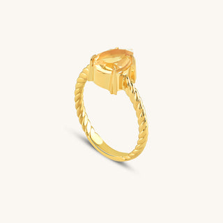 Intrecciata Citrine Ring