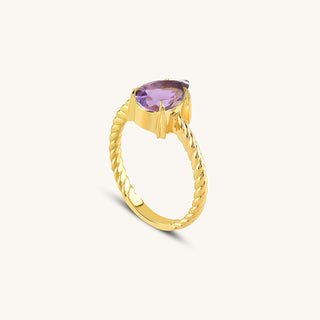 Intrecciata Amethyst Ring