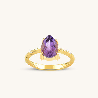 Intrecciata Amethyst Ring