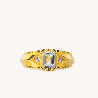 Alice Blue Topaz Ring