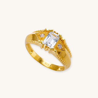 Alice Blue Topaz Ring