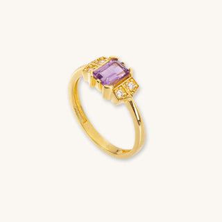 Deco Amethyst Ring