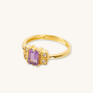 Deco Amethyst Ring