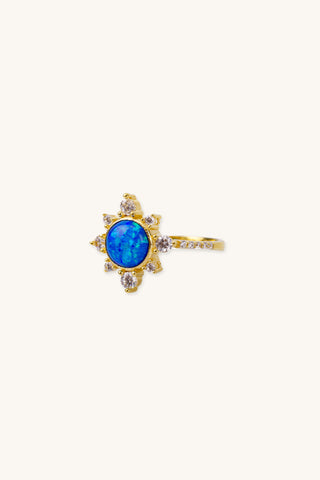 Sunshine Blue Opal Ring