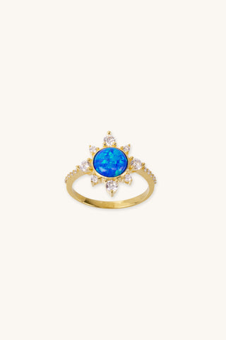 Sunshine Blue Opal Ring