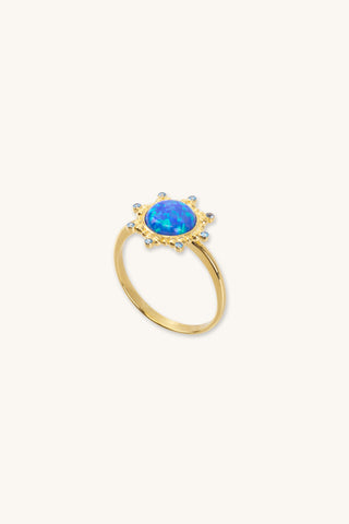 Starlight Blue Opal Ring