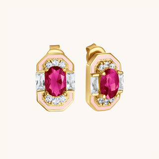 Lena Ruby Stud Earring