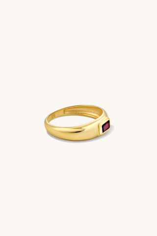 Garnet Domed Ring