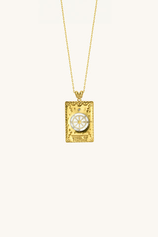 The Wheel of Fortune Tarot Card Necklace